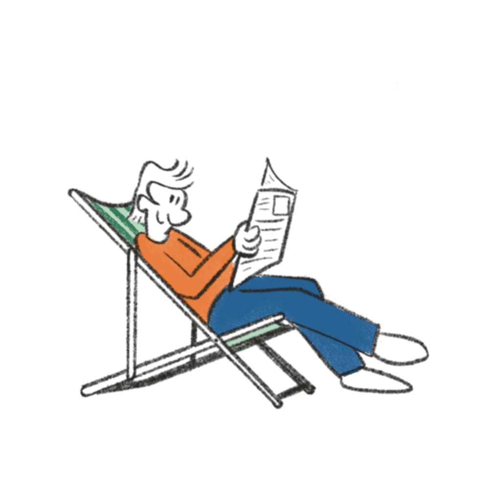 A person relaxing in a chair